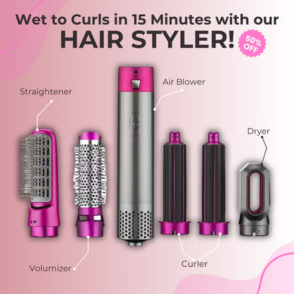 5 in 1 Hot Air Styler Hair Straightener